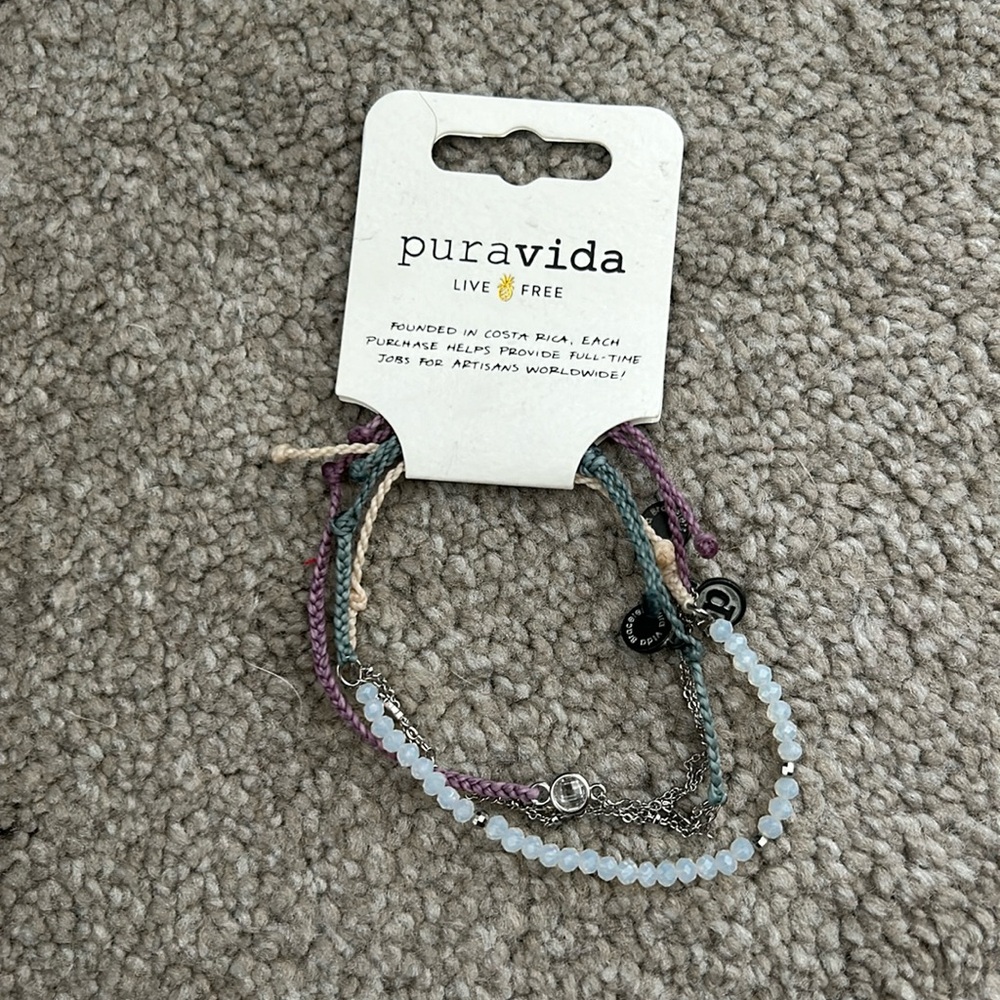 Pura vida bracelet set- brand new
